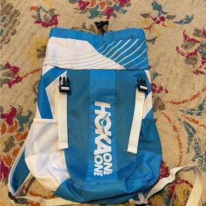 Hoka One One Blue and White Backpack